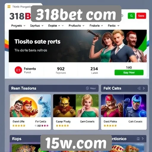 Avaliação da interface do usuário do site 318bet